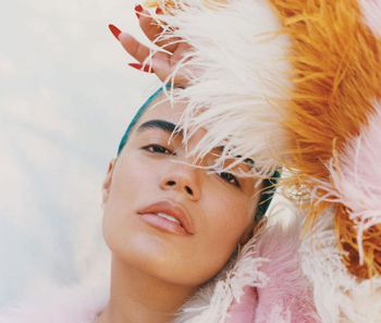 Celebrity nails Karol G wearing Kiara Sky Nails