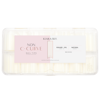 Non C-Curve Nail Tips XXL - Square Natural